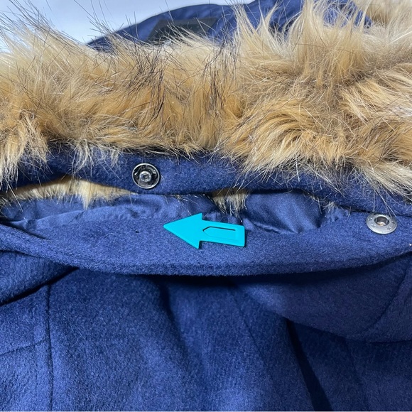 NWT Torrid Navy blue faux fur trim wool coat zip front sz 2X plus size - Picture 12 of 12